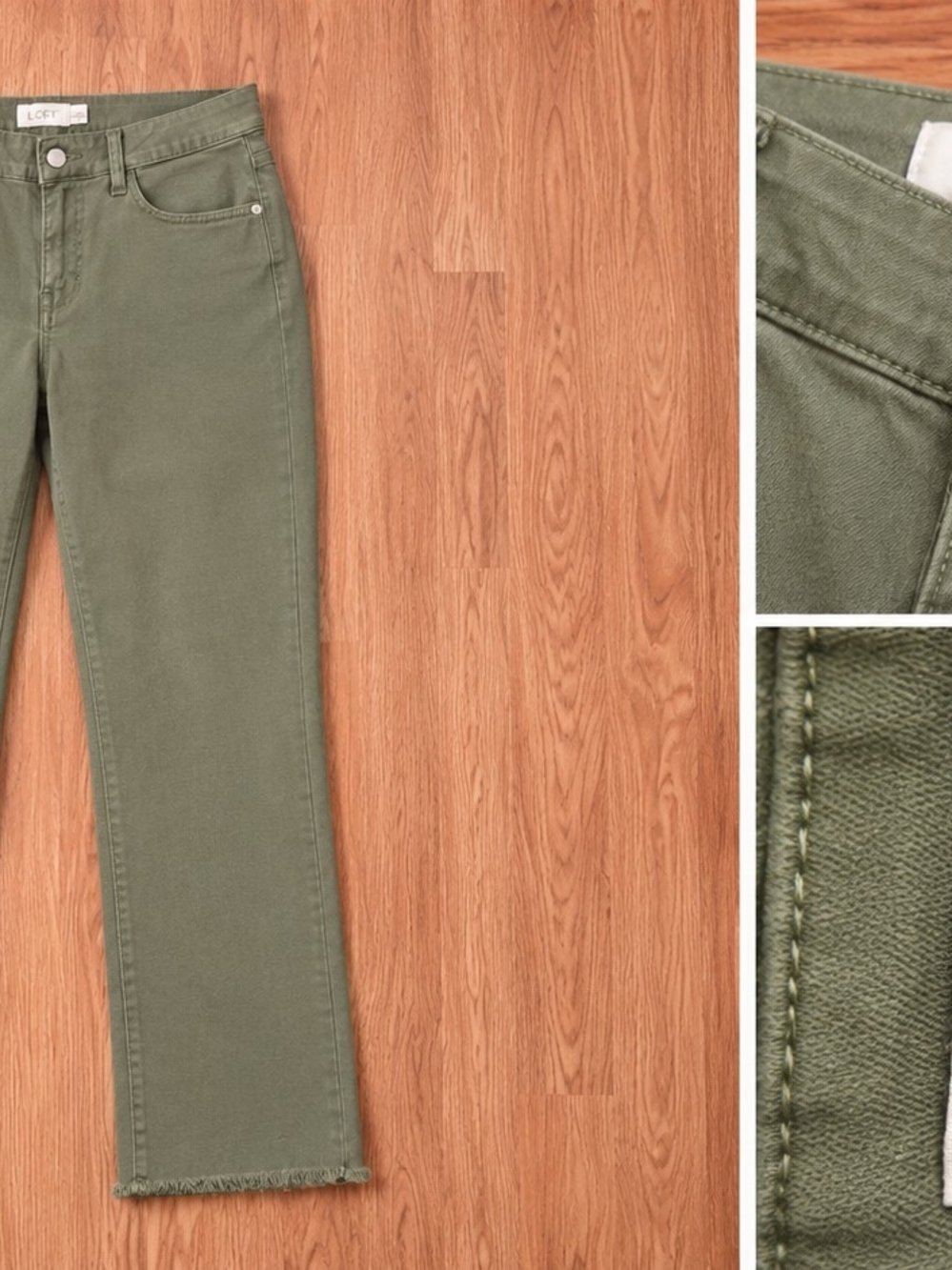LOFT Olive Green Straight Leg Jeans
